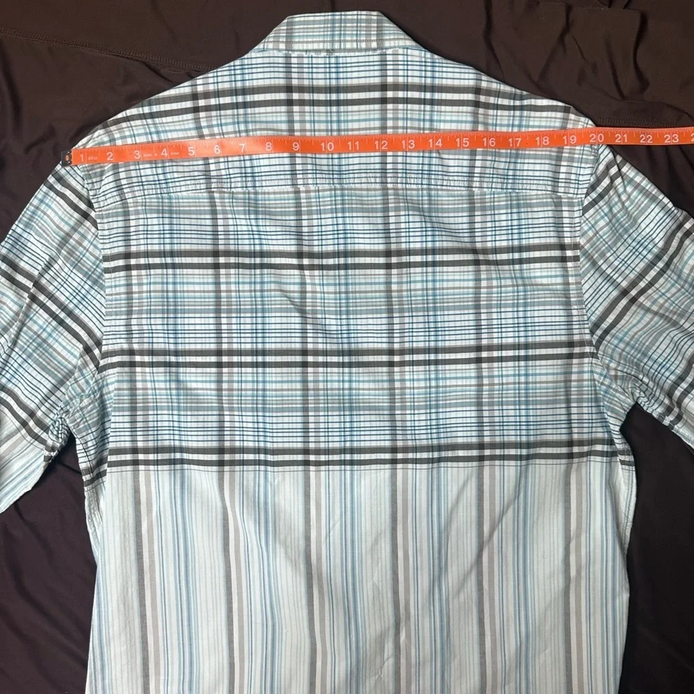 ECKO UNLTD Men's Blue and Brown Plaid Shirt - Picture 9 of 9